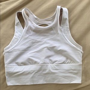 White Lululemon sports bra